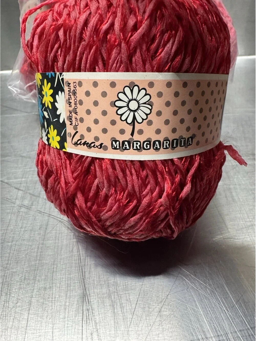 Lanas Margarita Yarn Cindy Red 8 Skein Lot